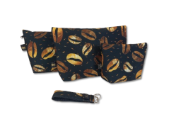 Sada ručně šitých taštiček "Coffee Lover"