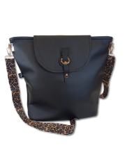 Kabelka "Wild Elegance" – klasická černá s šelmím šmrncem